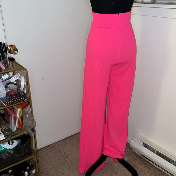 Pink Wide leg Trousers - Picture 2 of 3